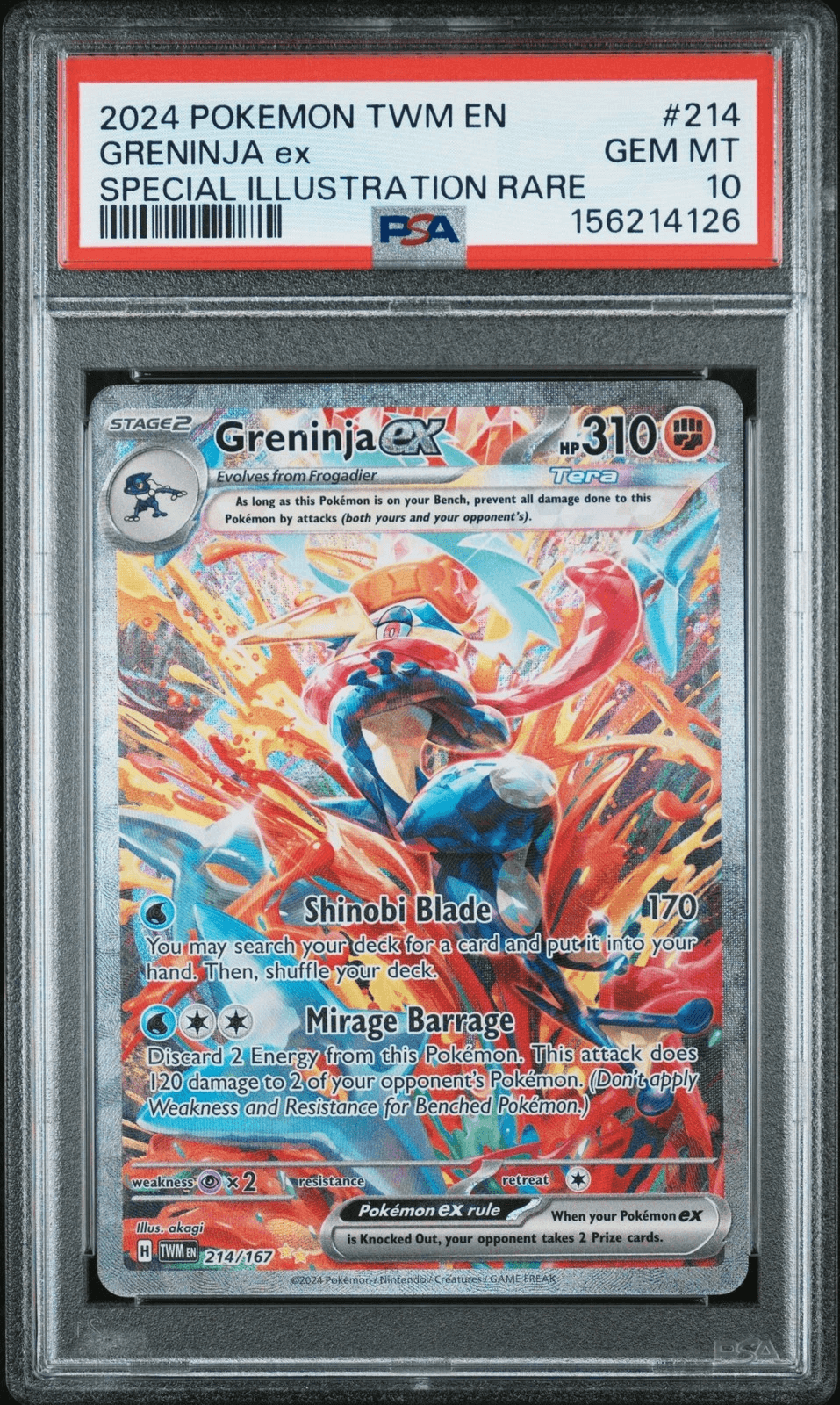 Greninja ex · PSA 10 · Twilight Masquerade